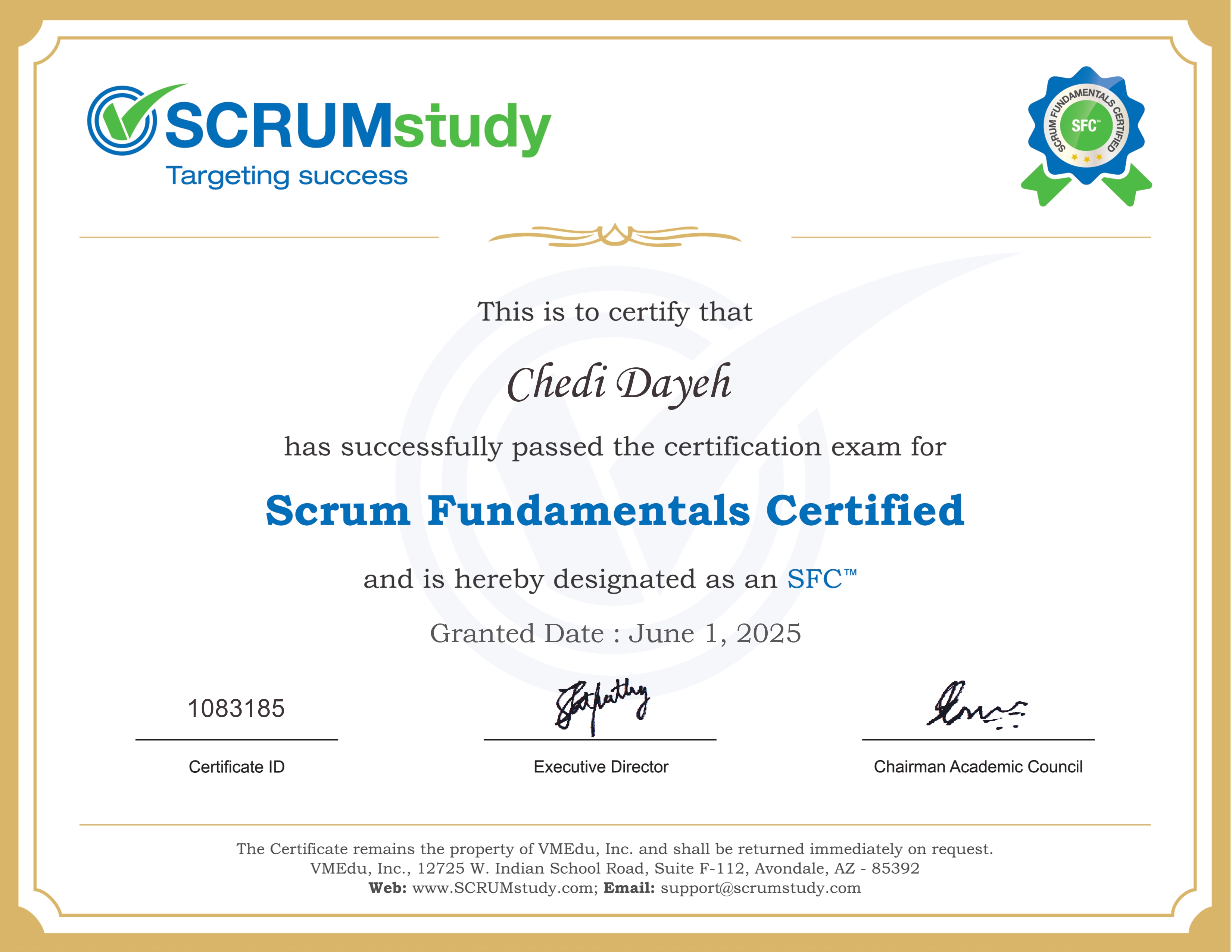 Scrum Fundamentals Certified