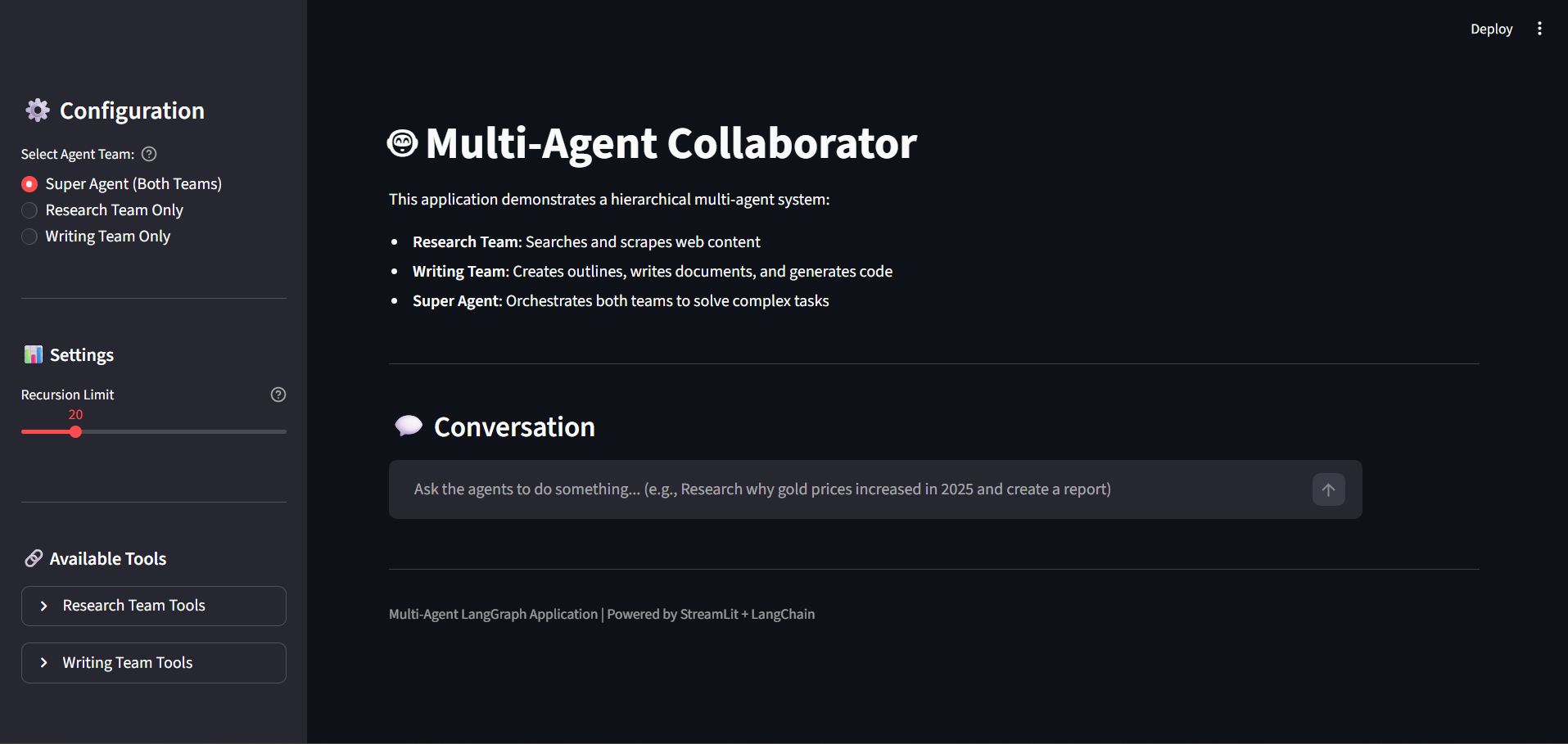 Multi-Agent Collaborator